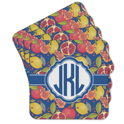 Pomegranates & Lemons Cork Coaster - Set of 4 w/ Monogram