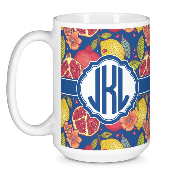 Pomegranates & Lemons Coffee Mug - 15 oz - White