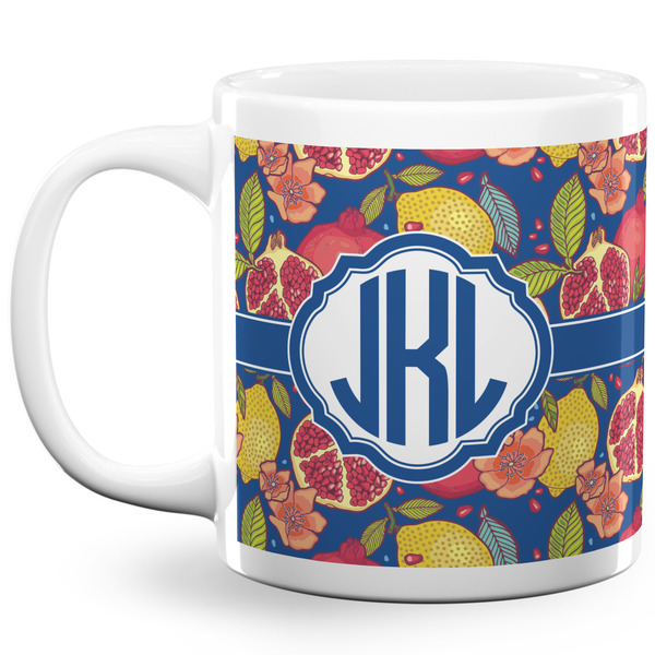 Pomegranates & Lemons Coffee Mug - 20 oz - White