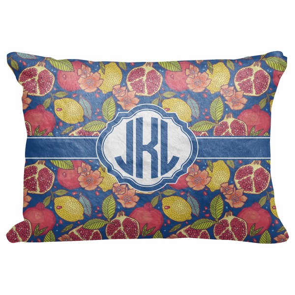 Custom Pomegranates & Lemons Decorative Baby Pillowcase - 16"x12" (Personalized)