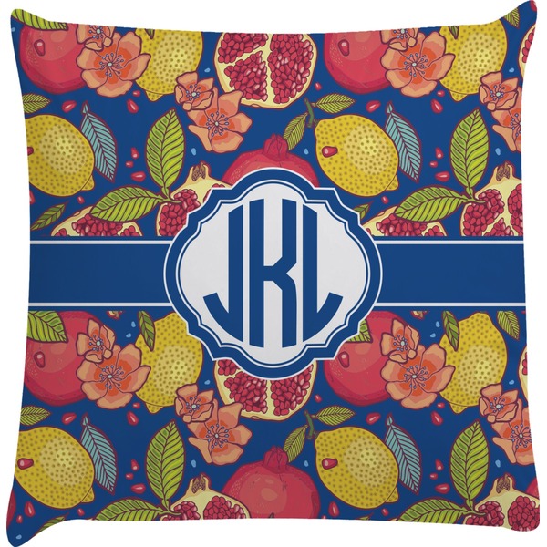Custom Pomegranates & Lemons Decorative Pillow Case (Personalized)