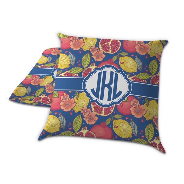 Pomegranates & Lemons Decorative Pillow Case - TWO