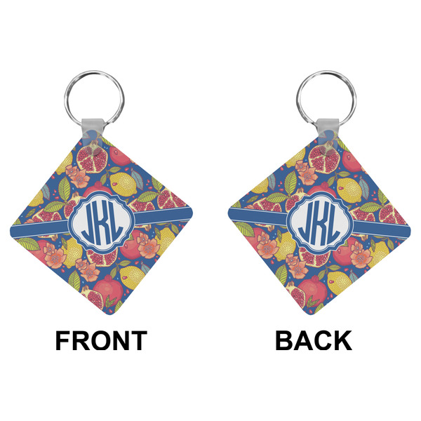 Pomegranates & Lemons Diamond Keychain (Front + Back)