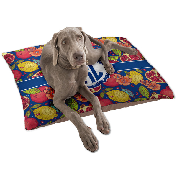 Pomegranates & Lemons Dog Bed - Large LIFESTYLE