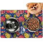 Pomegranates & Lemons Dog Food Mat - Small w/ Monogram