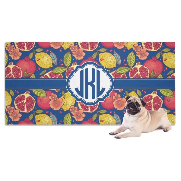 Custom Pomegranates & Lemons Dog Towel (Personalized)