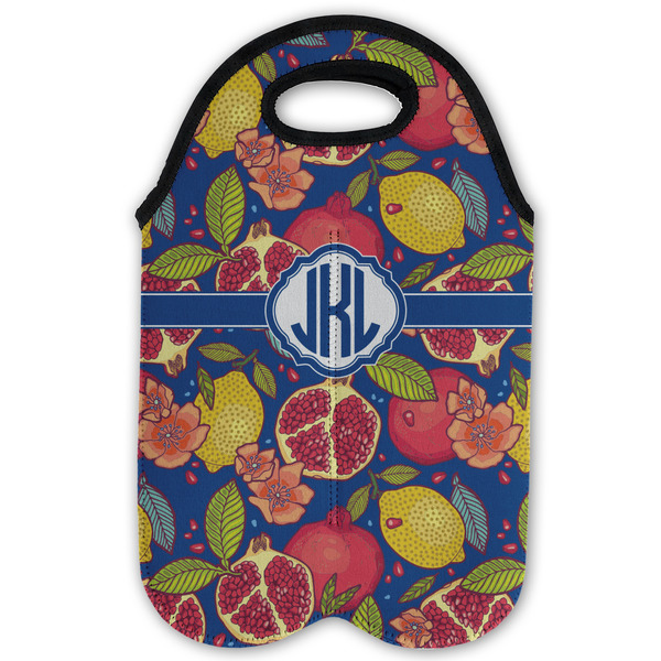 Pomegranates & Lemons Double Wine Tote - Flat (new)
