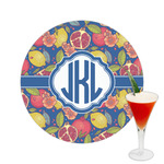 Pomegranates & Lemons Printed Drink Topper -  2.5" (Personalized)