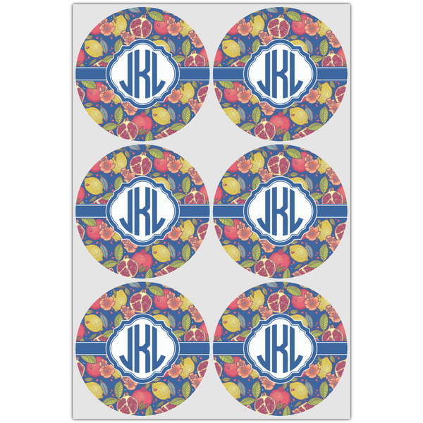 Pomegranates & Lemons Drink Topper - XLarge - Set of 6