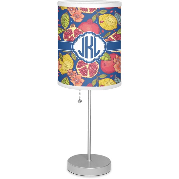 Custom Pomegranates & Lemons Lamp with Drum Shade (Personalized)