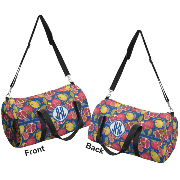 Pomegranates & Lemons Duffle bag large front and back sides