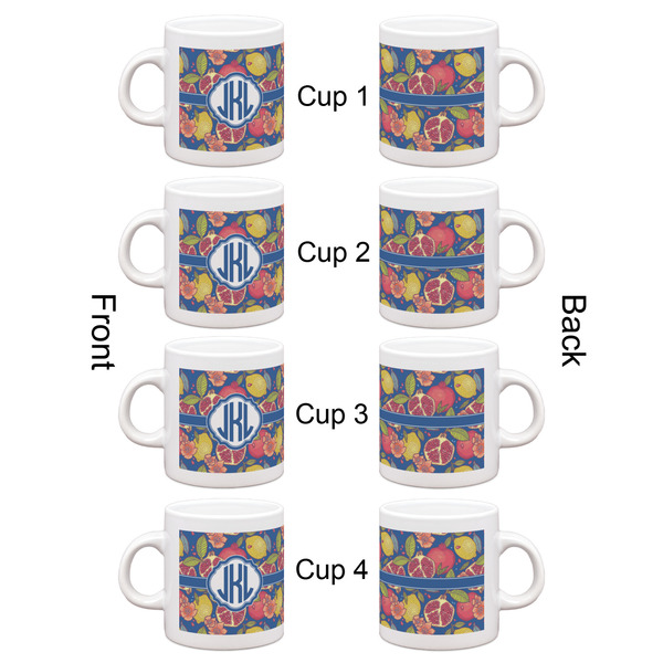 Pomegranates & Lemons Espresso Cup Set of 4 - Apvl