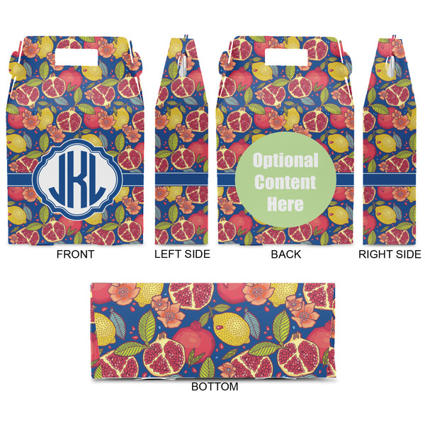 Pomegranates & Lemons Gable Favor Box - Approval