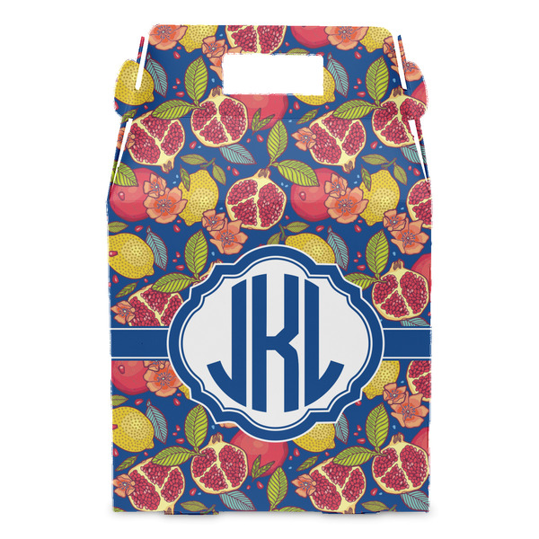 Pomegranates & Lemons Gable Favor Box - Front