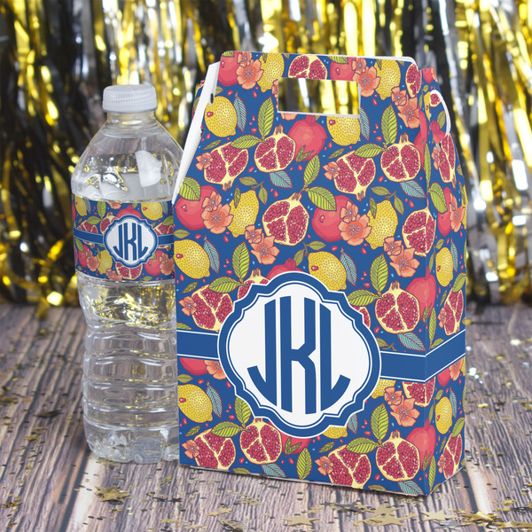 Pomegranates & Lemons Gable Favor Box - In Context