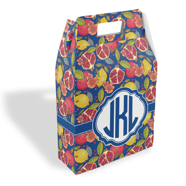 Custom Pomegranates & Lemons Gable Favor Box (Personalized)