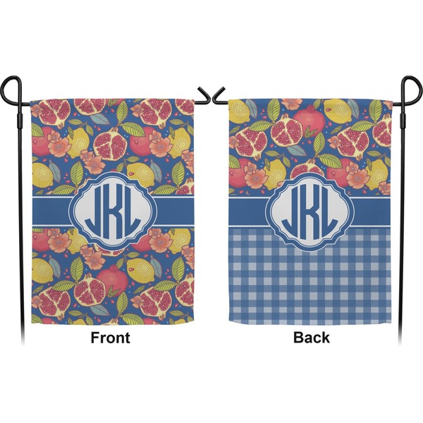 Pomegranates & Lemons Garden Flag - Double Sided Front and Back