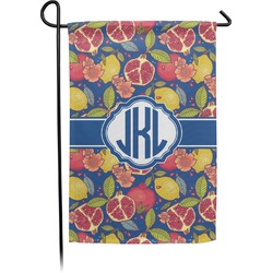 Pomegranates & Lemons Small Garden Flag - Double Sided w/ Monograms