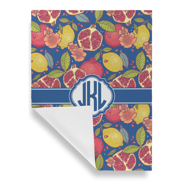 Pomegranates & Lemons Garden Flags - Large - Single Sided - FRONT FOLDED