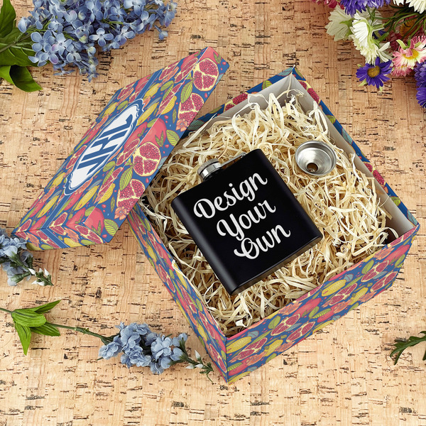 Pomegranates & Lemons Gift Boxes with Lid - Canvas Wrapped - Large - In Context