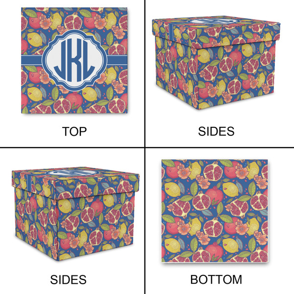 Pomegranates & Lemons Gift Boxes with Lid - Canvas Wrapped - Medium - Approval