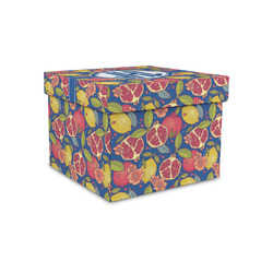 Pomegranates & Lemons Gift Box with Lid - Canvas Wrapped - Small (Personalized)