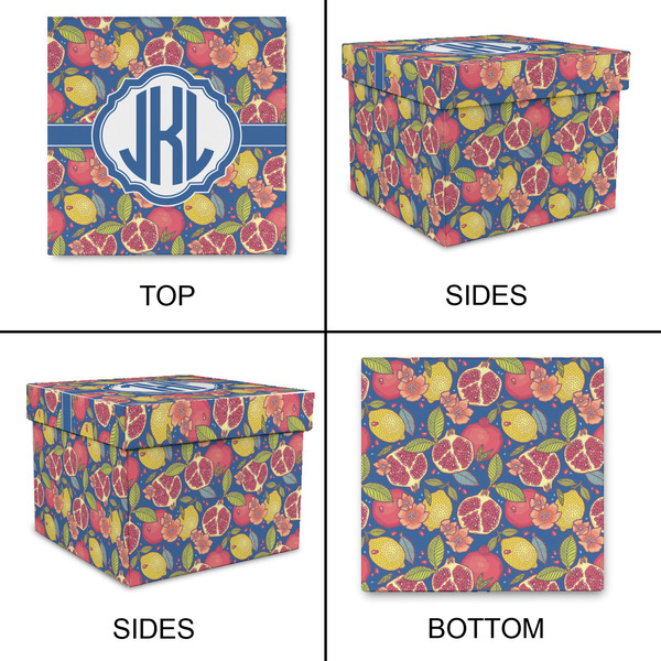Pomegranates & Lemons Gift Boxes with Lid - Canvas Wrapped - XX-Large - Approval