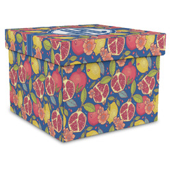 Pomegranates & Lemons Gift Box with Lid - Canvas Wrapped - XX-Large (Personalized)