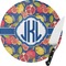 Pomegranates & Lemons Round Glass Cutting Board - Medium (Personalized)