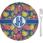 Pomegranates & Lemons 8" Glass Appetizer / Dessert Plates - Single or Set (Personalized)