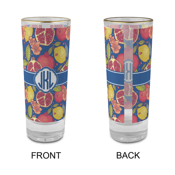 Pomegranates & Lemons Glass Shot Glass - 2 oz - Single - APPROVAL
