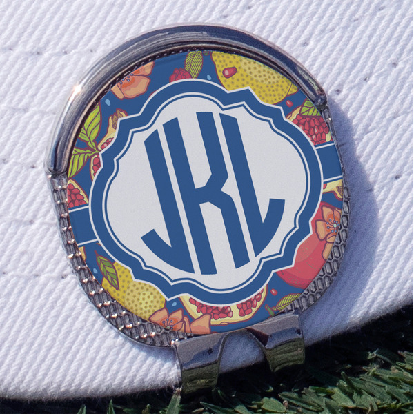Custom Pomegranates & Lemons Golf Ball Marker - Hat Clip