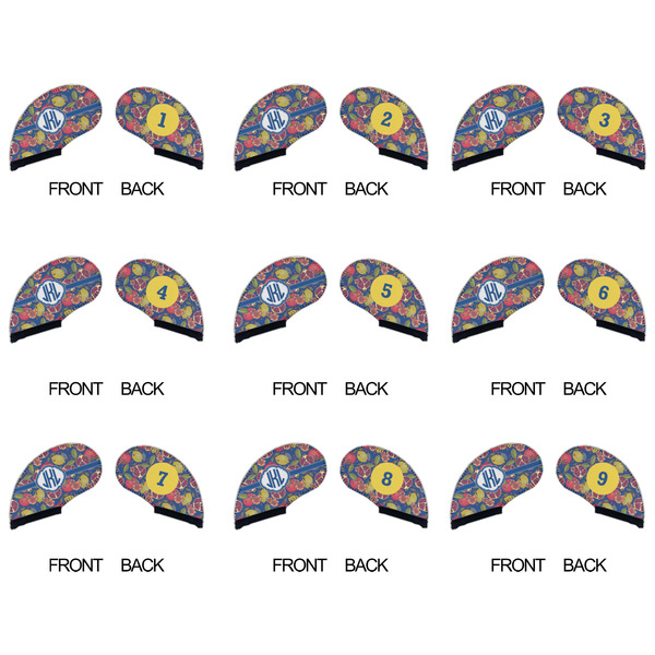 Pomegranates & Lemons Golf Club Covers - APPROVAL (set of 9)