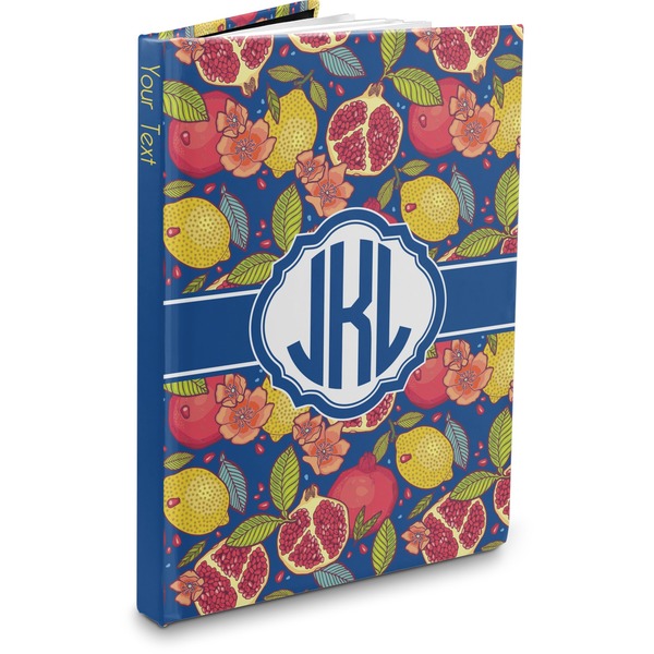 Custom Pomegranates & Lemons Hardbound Journal - 5.75" x 8" (Personalized)