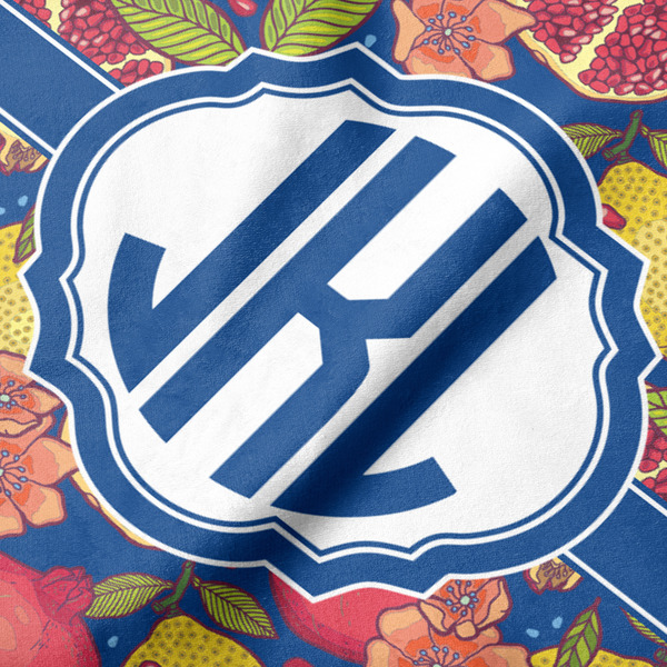 Pomegranates & Lemons Hooded Baby Towel- Detail Close Up