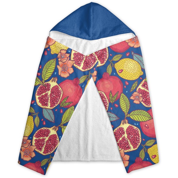 Pomegranates & Lemons Hooded Towel - Folded