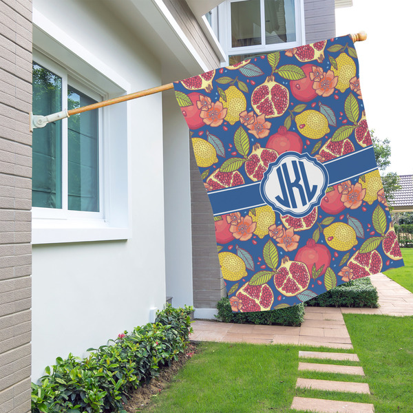 Pomegranates & Lemons House Flags - Double Sided - LIFESTYLE