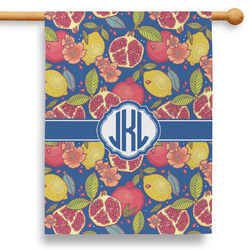 Pomegranates & Lemons 28" House Flag - Double Sided (Personalized)