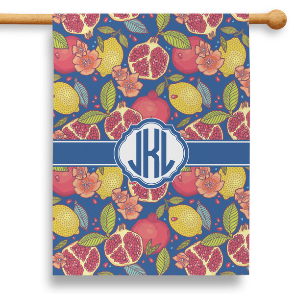 Custom Pomegranates & Lemons 28" House Flag (Personalized)