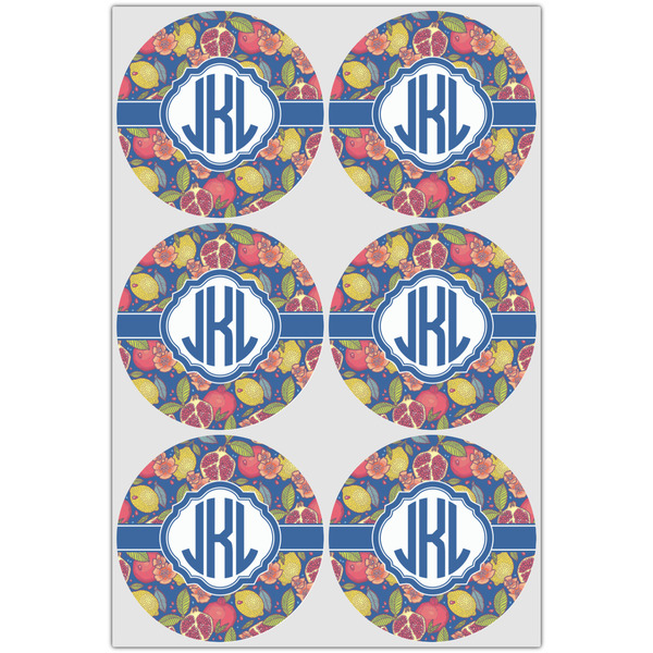 Pomegranates & Lemons Icing Circle - Large - Set of 6