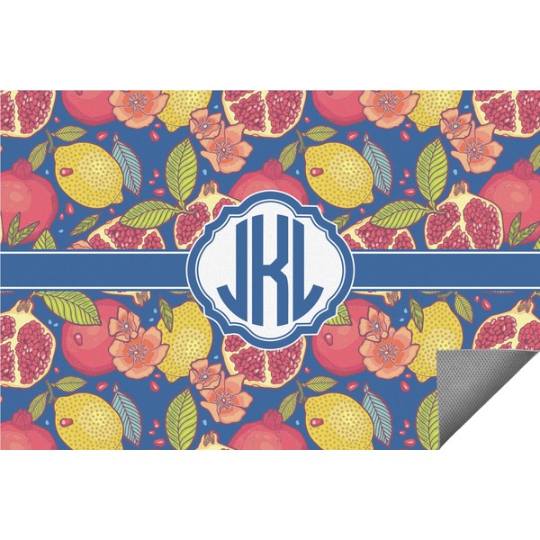 Custom Pomegranates & Lemons Indoor / Outdoor Rug (Personalized)