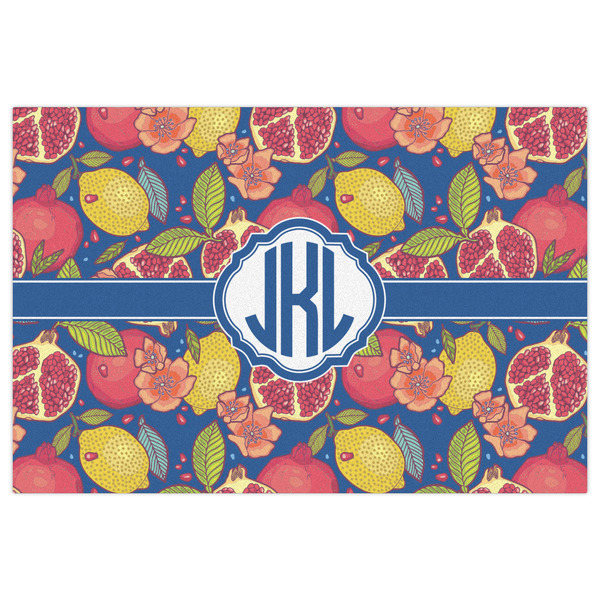 Pomegranates & Lemons Indoor / Outdoor Rug - 4'x6' - Front Flat