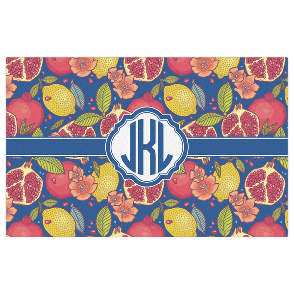 Pomegranates & Lemons Indoor / Outdoor Rug - 5'x8' - Front Flat