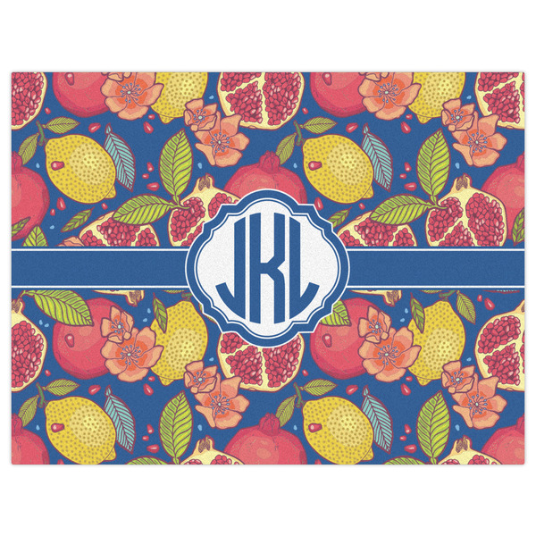 Pomegranates & Lemons Indoor / Outdoor Rug - 6'x8' - Front Flat
