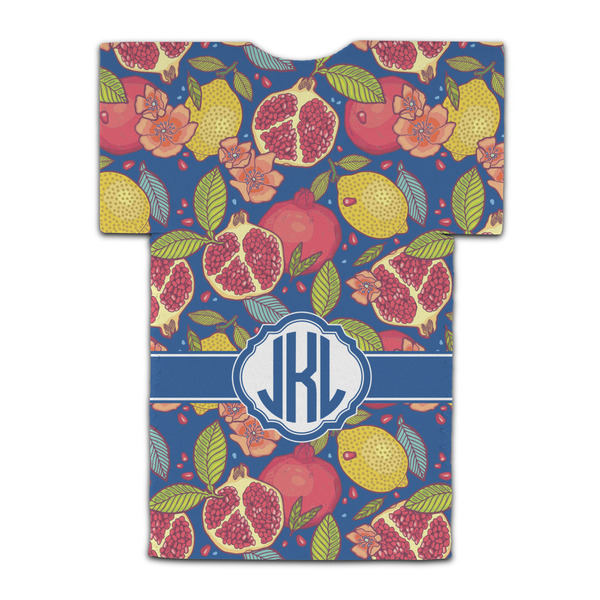 Pomegranates & Lemons Jersey Bottle Cooler - BACK (flat)