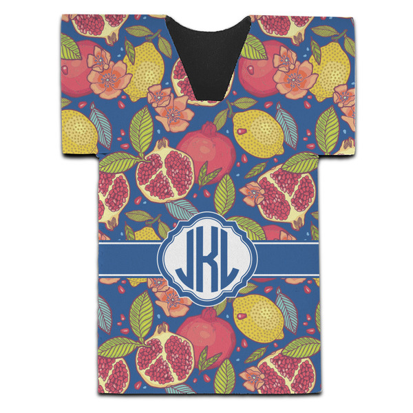 Pomegranates & Lemons Jersey Bottle Cooler - Set of 4 - FRONT (flat)