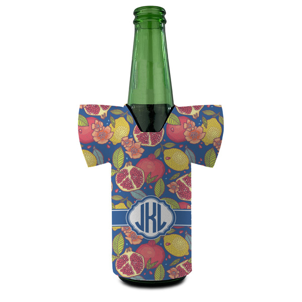 Pomegranates & Lemons Jersey Bottle Cooler - Set of 4 - FRONT (on bottle)