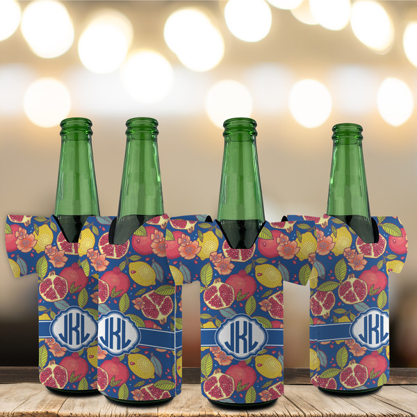 Pomegranates & Lemons Jersey Bottle Cooler - Set of 4 - LIFESTYLE