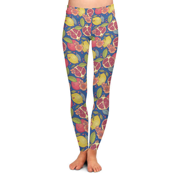 Custom Pomegranates & Lemons Ladies Leggings - 2X-Large