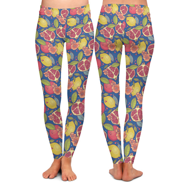Pomegranates & Lemons Ladies Leggings - Front and Back